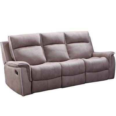 China Convertible Electric Recliner Sofa 3 Seater Breathable Dark Grey Color for sale