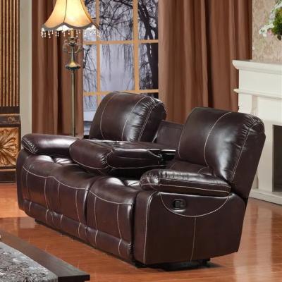 China ODM Hotel Leather Power Recliner Sofa , Durable Leather Couch With Electric Recliners for sale