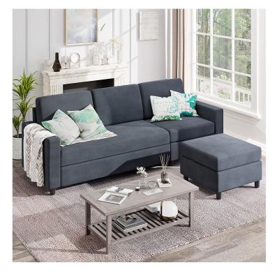 China Apartment Modular Sectional Couch L Shaped Stain Resistant Convertible for sale