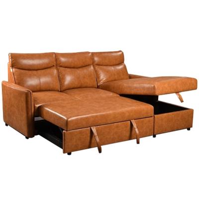 China Extendable Modern Leather Sofa Anti Scratch Multiscene Wear Resistant for sale
