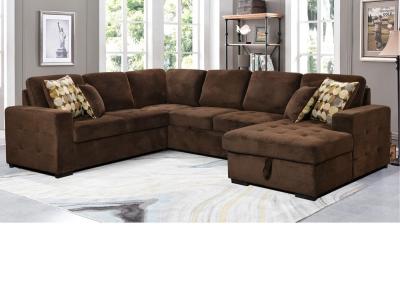 China Most Popular sofa model in America Market OEM ODM cum bed  living room sofa with storage Modern fabrics big U shaped en venta
