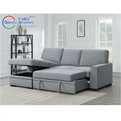 Chine Hot Selling Home Furniture 2 Seater Bed Chaise Multi-Functional Corner Couch L-Shaped Living Room Sofas With Storage à vendre