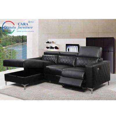 中国 Modern Furniture Customized Material Size Living Room Bedroom Pull Out Sofa-Bed Leather Sofa Beds With Storage 販売のため