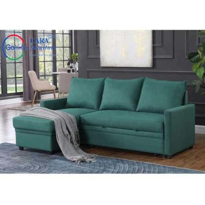 中国 OEM Cheap Price Home Living Room Furniture French Style Modern Simple Corner Sofa Linen Fabric Model Sofa Bed 販売のため