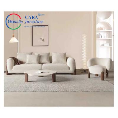 China Wholesale Lamb Cashmere Fabric Sofa White Luxury Designs Sofas For Home Furniture Living Room Modern à venda