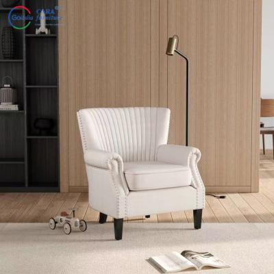 Chine #70005 OEM ODM Living Room Furniture White Modern Furniture Velvet Living Room Arm Sofa Chair à vendre