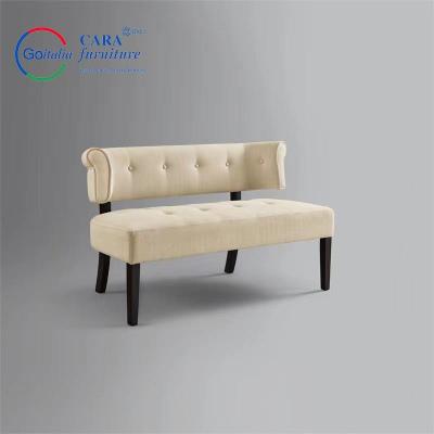 China BB2018 Good Quality Wood Leg Home Furniture White Bed End Bench French Cheap Ottoman Bench en venta