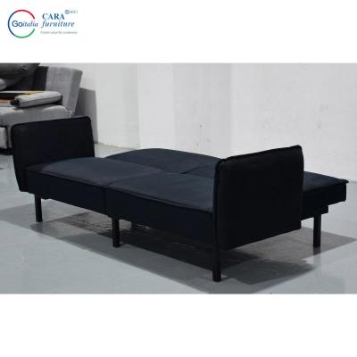 China 30021 Minimalist Extendable Living Room Bedroom Furniture Fabric Black Sleeping Sofa-Bed Sales zu verkaufen