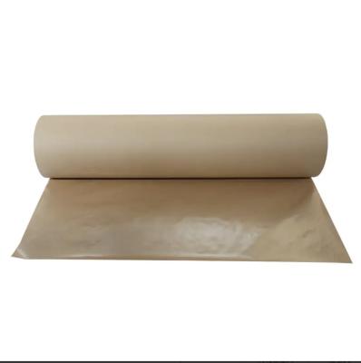 China Brown PE Foaming Kraft Paper Unpeelable 110+15g Mix Wood Pulp for sale