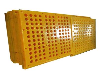 China Round Aperture Polyurethane Screen Mesh Rubber Tension Screen Red Yellow Orange for sale