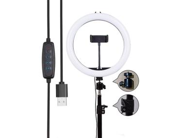 China 10W Live Streaming Selfie Ring Fill Light 10 Inch RGB Dimmable 5500K for sale