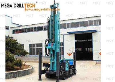 China 350m Steel Crawler Pneumatic Water Borehole Drilling Rig DTH Air Drilling en venta