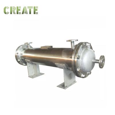 China Tubo de revestimento de titânio industrial trocador de calor de água do mar SS304 aço inoxidável à venda