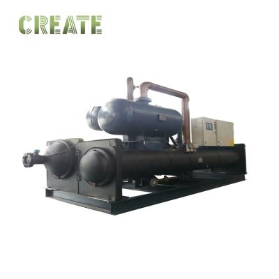 China Hotels Water Cooling Chiller Copper Flooded Screw Water Chiller for sale