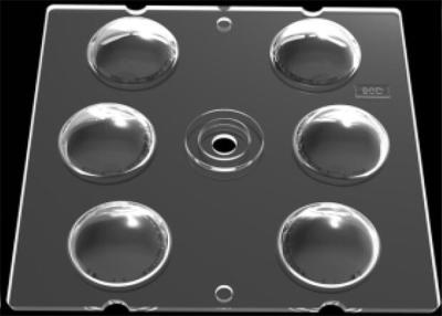 China 6 em lentes de 1 sistema ótico do diodo emissor de luz um uso fácil de 90 graus para a luz alta da baía do diodo emissor de luz/luz do túnel à venda