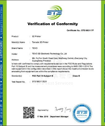 Verification of Conformity - Acmer Technology Co., Ltd.
