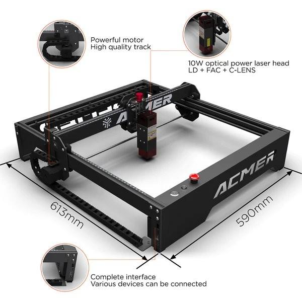 Quality 10W Wood Laser Cutting Machine 400x410mm Desktop CNC Laser Engraver For Wood for sale