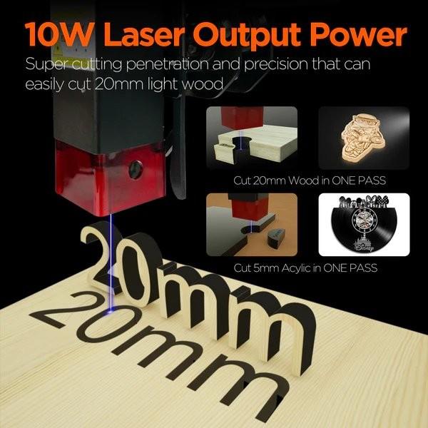 Quality 10W Wood Laser Cutting Machine 400x410mm Desktop CNC Laser Engraver For Wood for sale