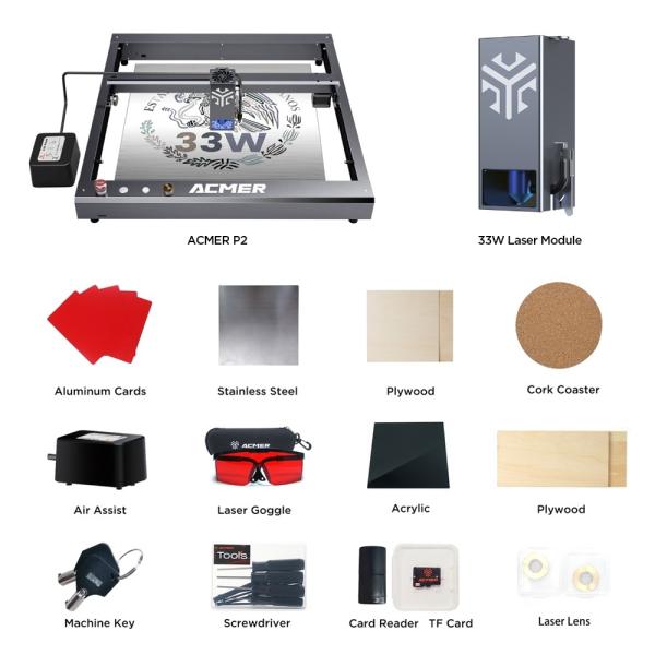 Quality 33W Wood Desktop Laser Engraver And Cutter High Speed 30000mm/min for sale