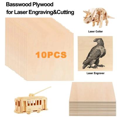 China Laser Engraving Basswood Plywood Sheets Eco Friendly for staining painting cutting for sale