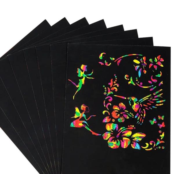 Quality Basswood Laser Engraving Materials Colorful Rainbow Scratch Paper for sale