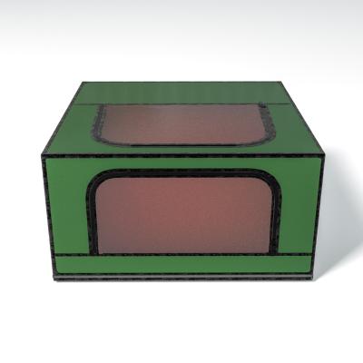China Green Laser Enclosure Box Eye Protection Cover Portable Laser Cutting Enclosure Box for sale