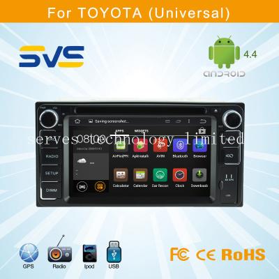 China Android 4.4 car dvd player for Toyota Universal with GPS navigation OEM manufacture 6.2
