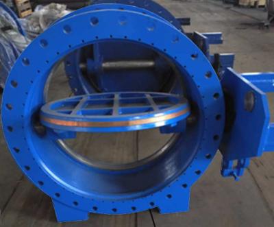 China AWWA DN1000 Worm Gear Eccentric Butterfly Valve / Industrial Butterfly Valve Casting Iron Material for sale