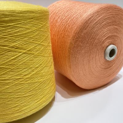 China High Elastic Core Spun Linen Viscose Blend Yarn 50%Viscose 29%PBT 21% Nylon 48nm/2 28s/2 for sale