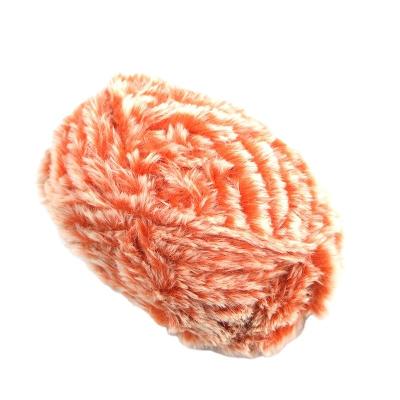 China Soft Mink Chunky Hand Knit Yarn Polyester Yarn Yarn Bleached Dyed for sale