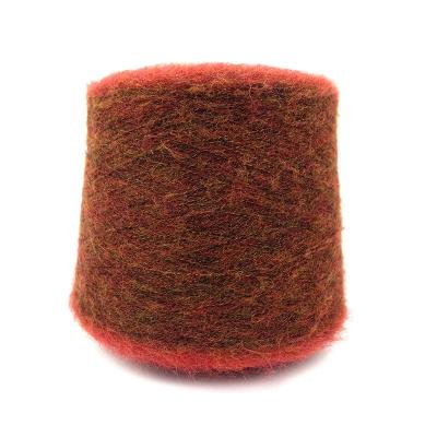 China Mixed Wool Brushed Yarn Kid Mohair Wool Blended Boucle Loop Yarn For 5G 7G for sale