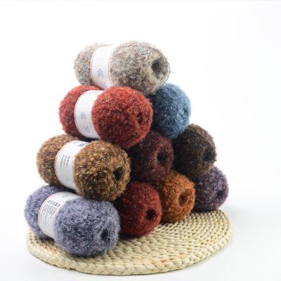 China Colorful Circle Crochet Alpaca Yarn Soft Fancy Chunky Yarn Hand Knitting Anti Bacteria for sale