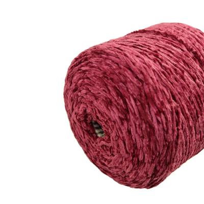 China Knitting Chenille Home Yarn Shining Color 3.5NM 100% Spun Polyester Dyed Yarn for sale