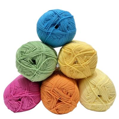 China 50g 100g Hand Arm Knit Yarn 4ply 8ply Wool Crochet Cotton Yarn For Hand Knitting for sale