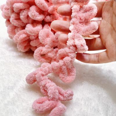 China 100% het Met de hand breien van polyesterchunky finger loop yarn for haakt 100g/Roll 7M Te koop
