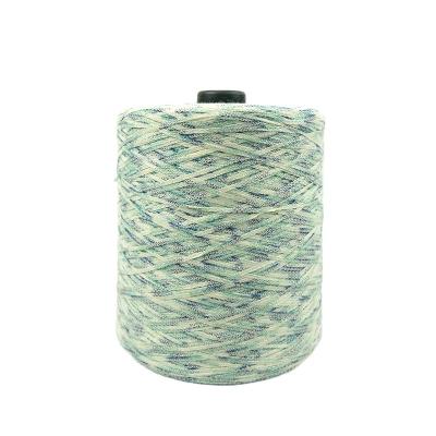 China Colorful Ribbon Polyester Cotton Tape Yarn For Hand Knitting for sale