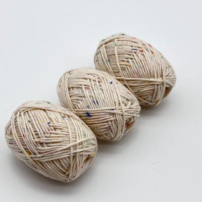 China 98% Cotton 2% Colored Dot Polyester Mix Color Cotton Yarn Variegated For Diy Toys for sale