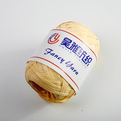 China colorful hand knitting Raffia yarn Crochet Ribbon Yarn for handmade bags for sale