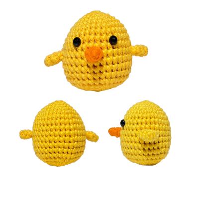 China Milk Cotton Cute Chick DIY Crochet Kit Crafts Knitting Tool Kit For Beginners for sale