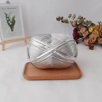 China 100% Polyester 1/0.3NM Metal Cloth Wire For Hand Knitting Storage Basket Bag en venta