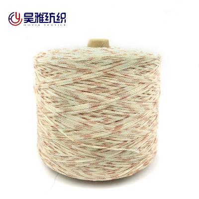 China 1/3.9NM Blending Friendly Skin Soft Tape Yarn For Hand Woven Blanket Sofa Cushion for sale