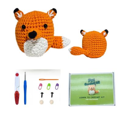 China Caixa de embalagem do kit de crochê de algodão DIY com ganchos de crochê incluídos Multicolor à venda