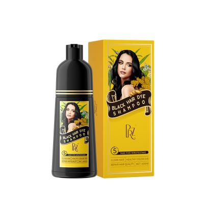 China 5 minutes fast dyeing magic grey coverage black hair dye shampoo for sale