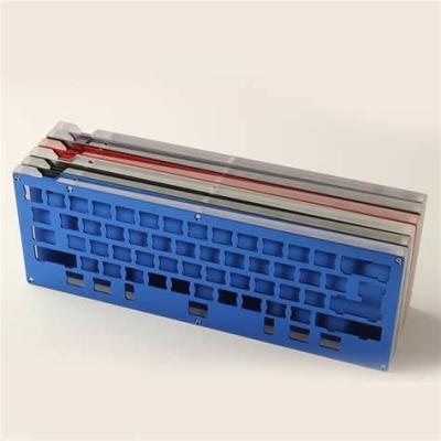 China Custom DIY Kit 60% Keyboard Plate Stabilizers Aluminum Case Frames Mechanical Keyboard Plate Case for sale