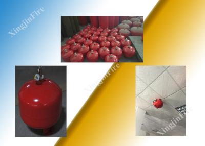 中国 1.6Mpa赤いFm200掛かる消火器の自動乾燥した粉の消火器の球 販売のため