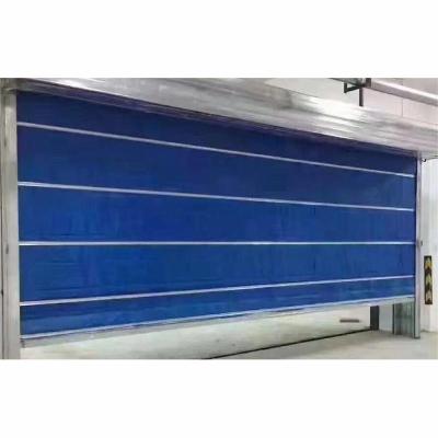China Fireproof Blue Inorganic Fire Roller Shutter With Double Track Polymer Doors for sale
