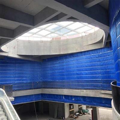 China Blue Inorganic Fire Roller Shutter Wall Mounted Polymer Door Total Solution for sale