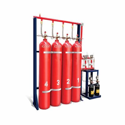 China Environmentally Friendly Inert Gas Fire Suppression System Gas IG100 100% Pressurized Nitrogen for sale