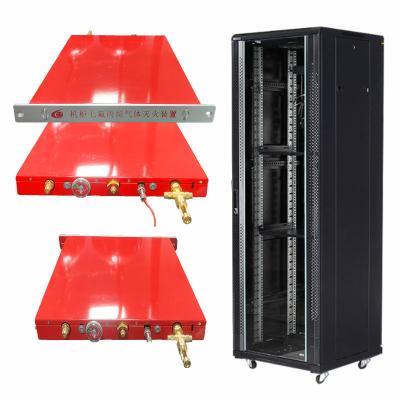 China 70L Automatic Fire Extinguisher Rack Mount Cabinet Fire Detection Clean Gas Environmental Friendly en venta