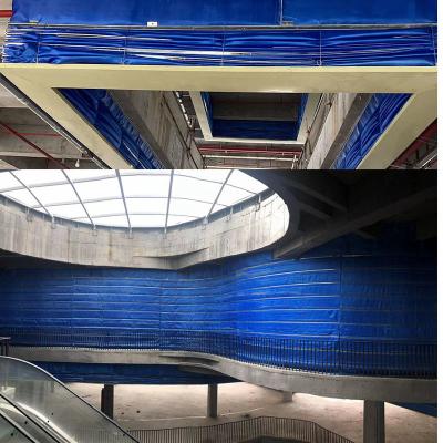 Chine Blue Fire Curtain Rolling Shutter Door Super Inorganic Fabric Total Solution For Fire Prevention à vendre